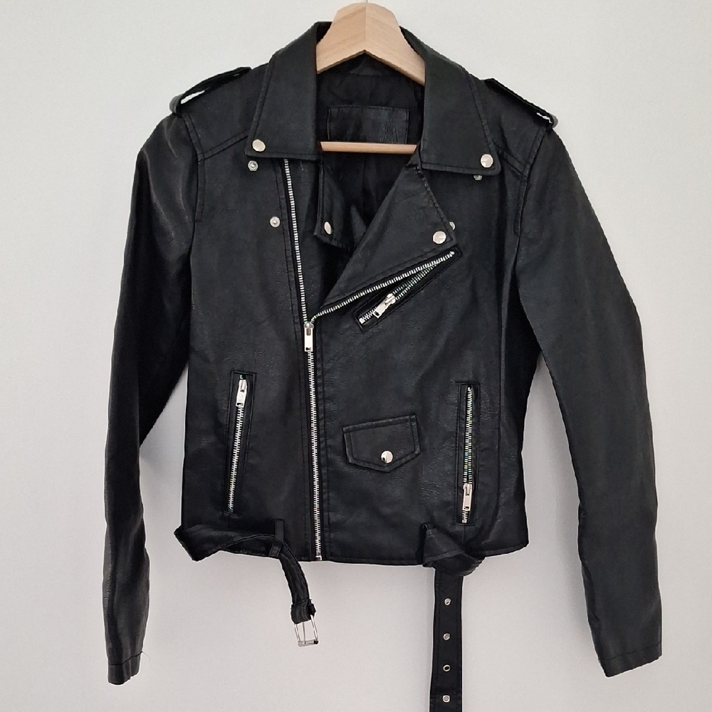 Black Leather Biker Jacket